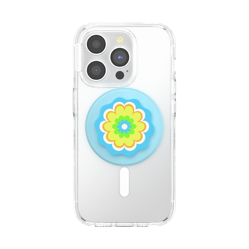 Molded Flower Kaleidoscope Blue — PopGrip for MagSafe image number 3